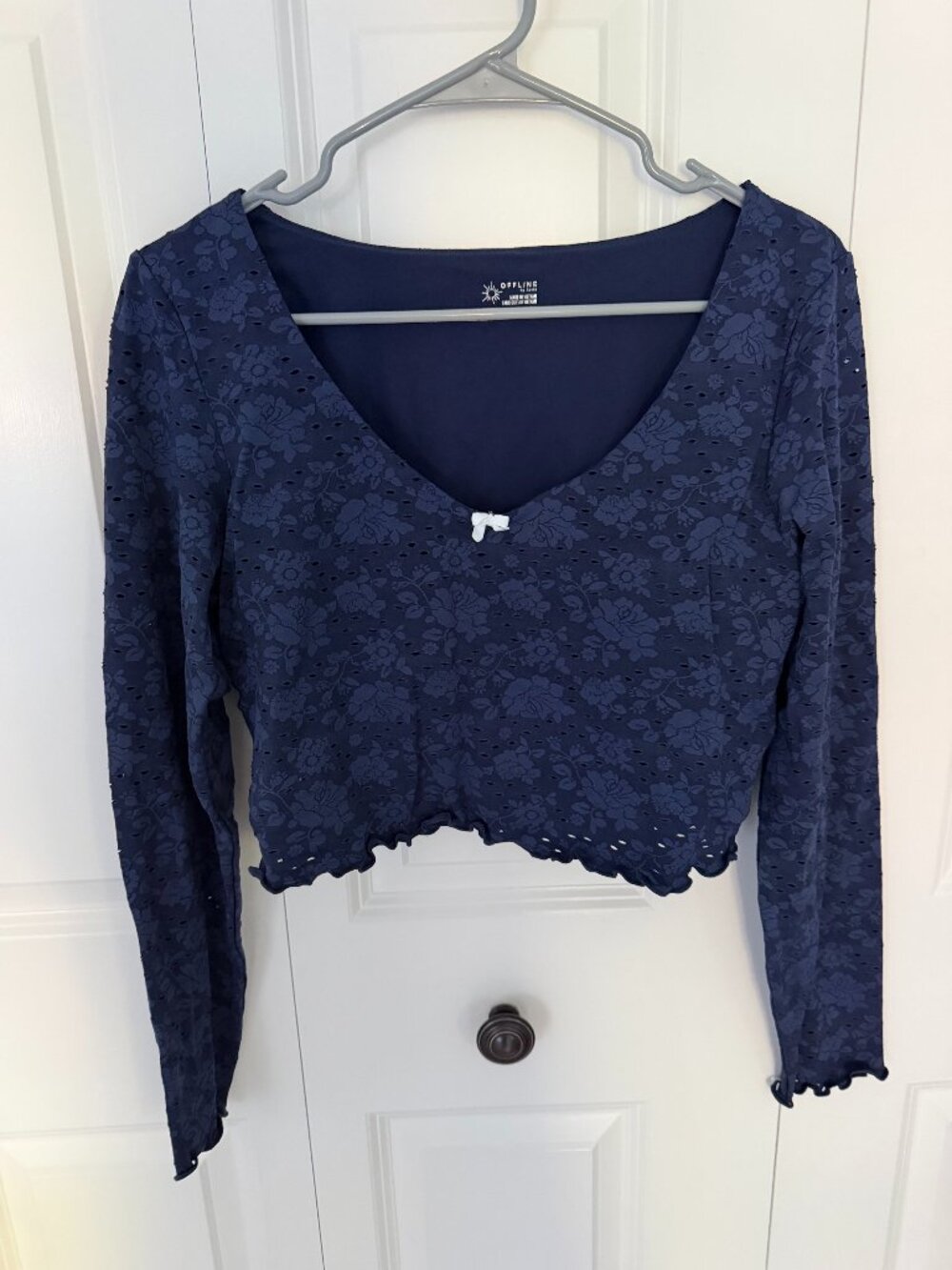 OFFLINE By Aerie Treat Yourself Long Sleeve - Large - Navy